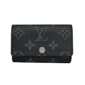 Louis Vuitton Key Case Multicles 6 Monogram Eclipse Black Gray Key Holder