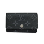 Louis Vuitton Key Case Multicles 6 Monogram Eclipse Black Gray Key Holder