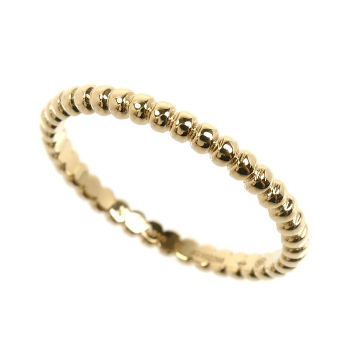 Van Cleef & Arpels 18k Yellow Gold Perlee Ring