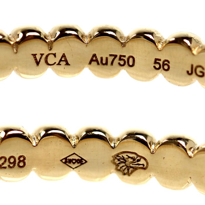 Van Cleef & Arpels 18k Yellow Gold Perlee Ring — view 5