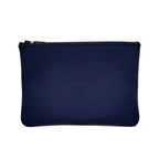 Hermes Neobain Navy Blue Marine Flat Pouch Nylon Polyurethane Clutch