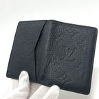 Louis Vuitton Card Case Organizer de Poche Taurillon Black — view 5