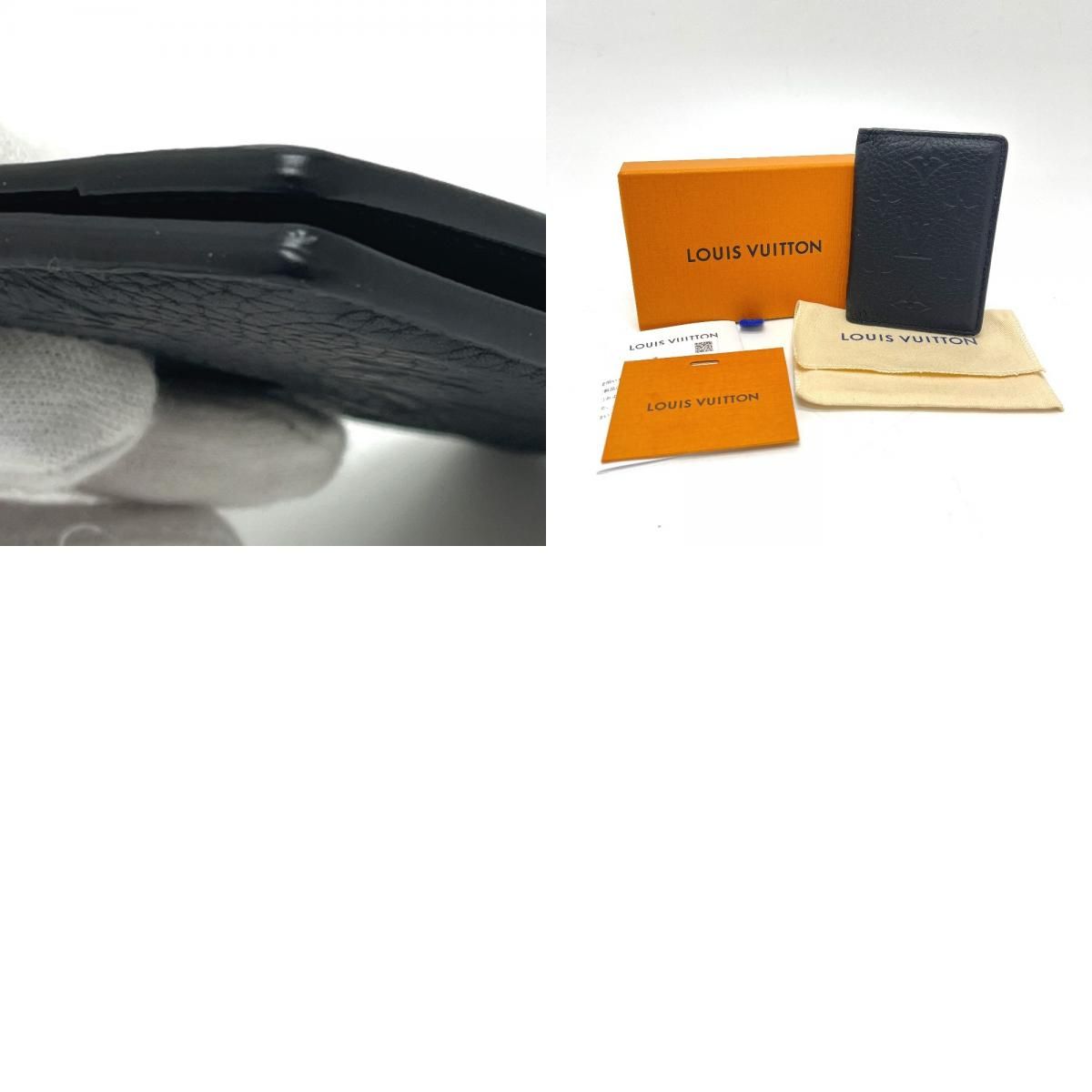 Louis Vuitton Card Case Organizer de Poche Taurillon Black — view 9