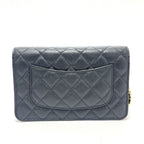 Chanel Shoulder Bag CC Logo Chain Wallet Caviar Leather Black — view 2