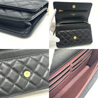 Chanel Shoulder Bag CC Logo Chain Wallet Caviar Leather Black — view 7