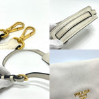 Prada Shoulder Bag Vitello Daino Leather White — view 9