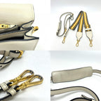Prada Shoulder Bag Vitello Daino Leather White — view 8