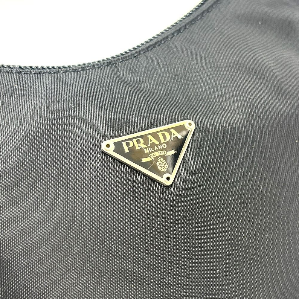 Prada Shoulder Bag Triangle Logo Nylon Black — view 6