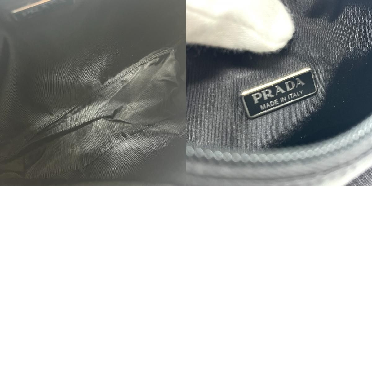 Prada Shoulder Bag Triangle Logo Nylon Black — view 9