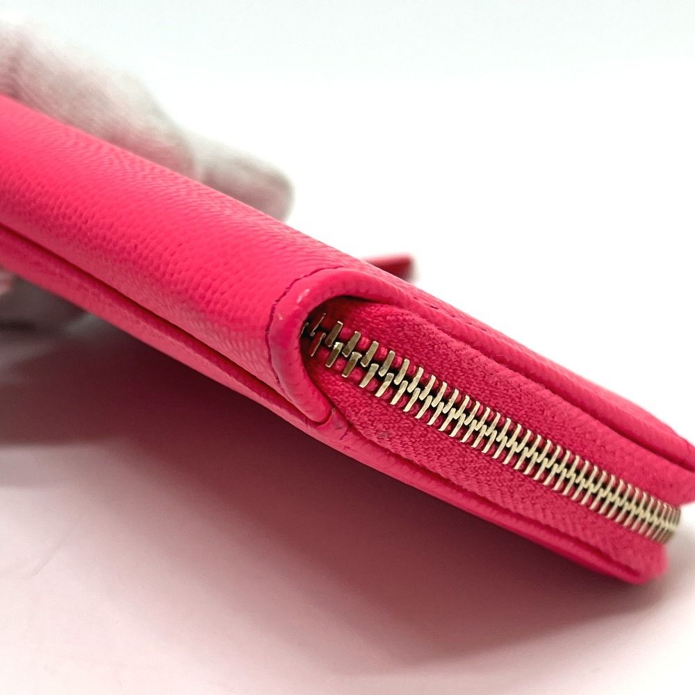 Chanel Coin Case Fragment Zip Compact Wallet Caviar Leather Pink — view 5