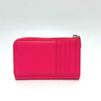 Chanel Coin Case Fragment Zip Compact Wallet Caviar Leather Pink — view 2