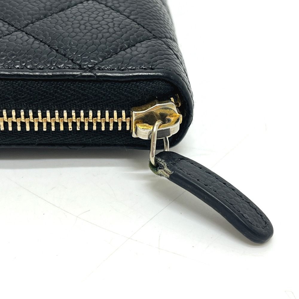 Chanel Wallet CC Logo Caviar Leather Black — view 6