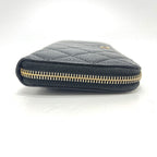 Chanel Wallet CC Logo Caviar Leather Black — view 3