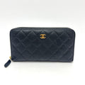Chanel Wallet CC Logo Caviar Leather Black