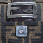 Fendi Mamma Bucket Zucca Pattern Handbag Brown — view 8