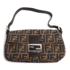 Fendi Mamma Bucket Zucca Pattern Handbag Brown