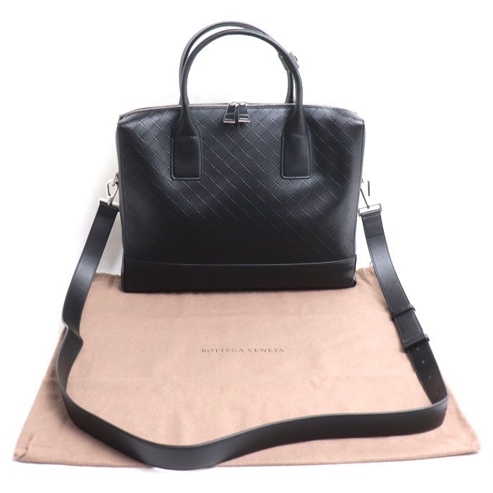 Bottega Veneta Embossed Business Black Briefcase — view 7