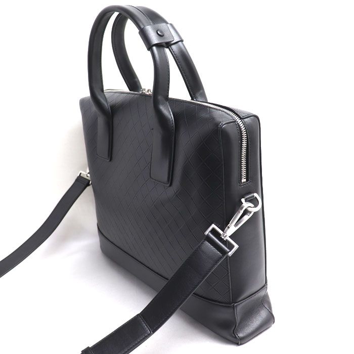 Bottega Veneta Embossed Business Black Briefcase — view 2