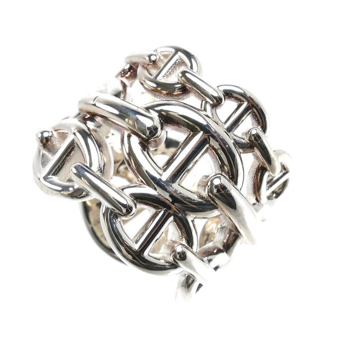 Hermes 925 Sterling Silver Chaine D'ancre GM Ring — view 2
