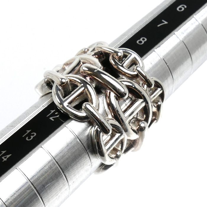 Hermes 925 Sterling Silver Chaine D'ancre GM Ring — view 6