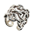 Hermes 925 Sterling Silver Chaine D'ancre GM Ring