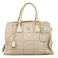 Prada Leather Tote Pink Beige