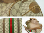 Gucci Vintage Sherry Line GG Supreme Mini Boston Bag Beige Brown Shelly — view 8