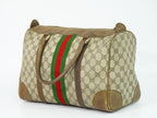 Gucci Vintage Sherry Line GG Supreme Mini Boston Bag Beige Brown Shelly — view 2