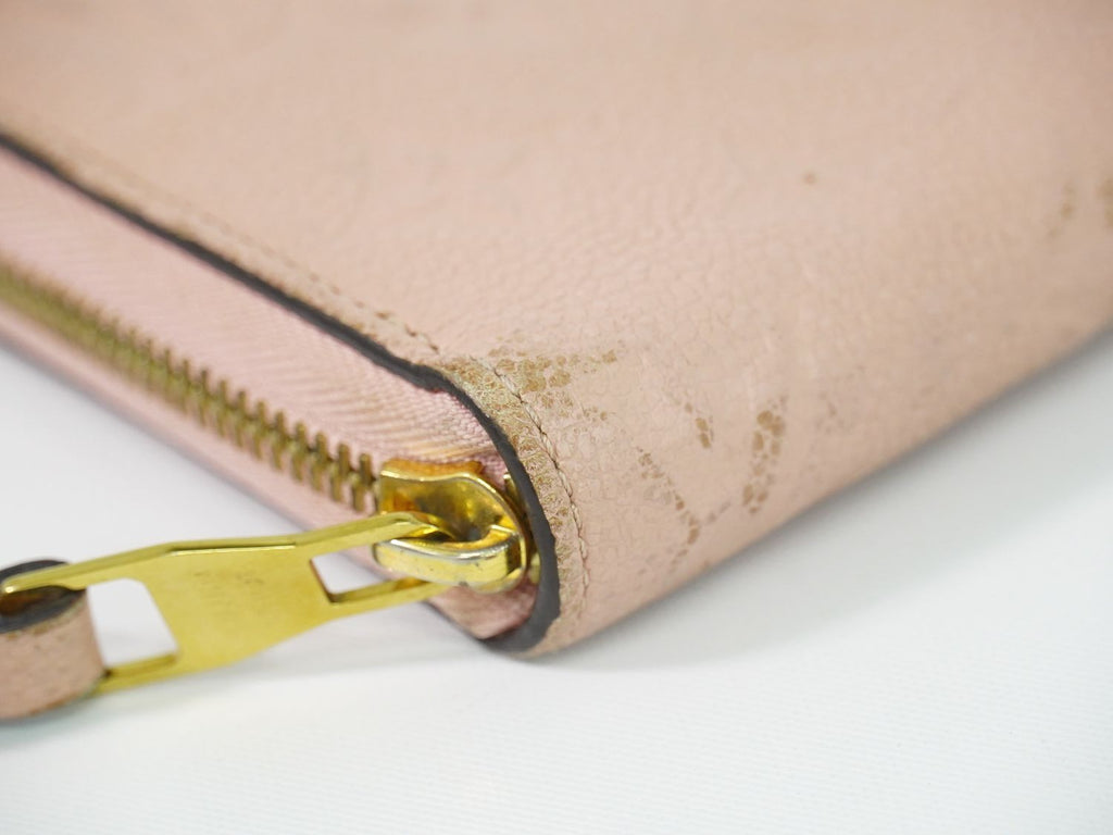 Louis Vuitton LV Zippy Wallet Monogram Empreinte Leather Rose Velours — view 6