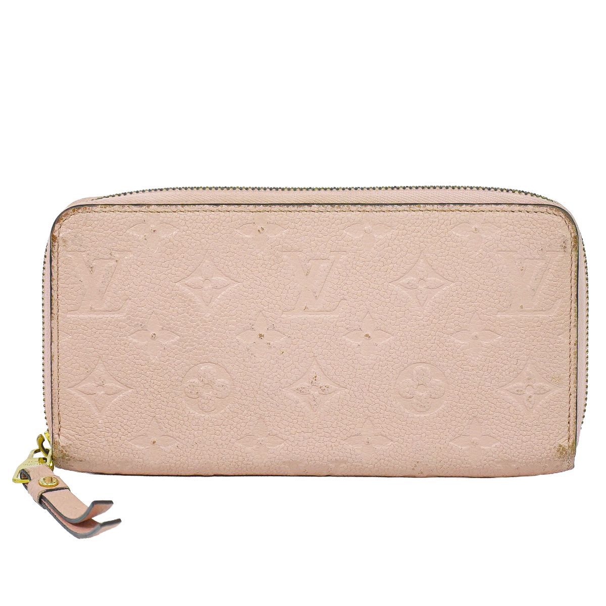 Louis Vuitton LV Zippy Wallet Monogram Empreinte Leather Rose Velours