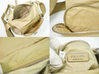 Prada Nylon Shoulder Bag Pochette Beige — view 9