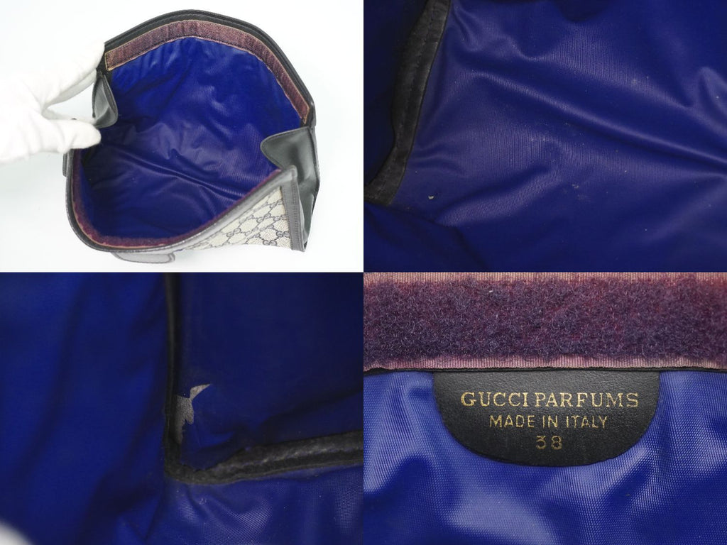 Gucci Sherry Line GG Supreme Clutch Beige Navy — view 9