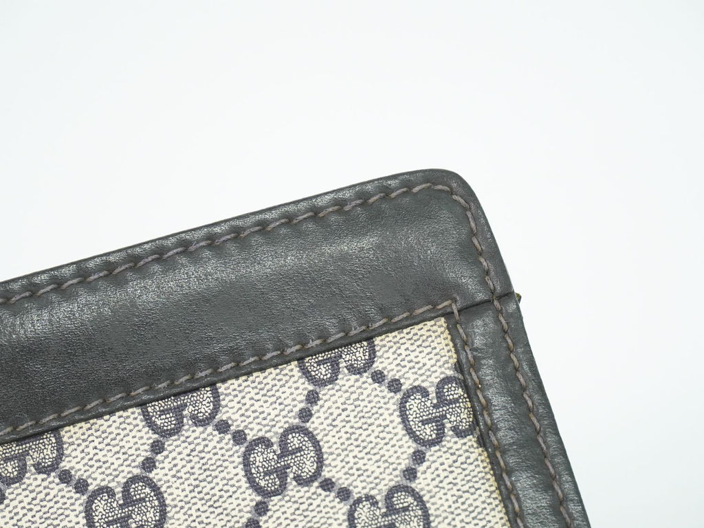 Gucci Sherry Line GG Supreme Clutch Beige Navy — view 7