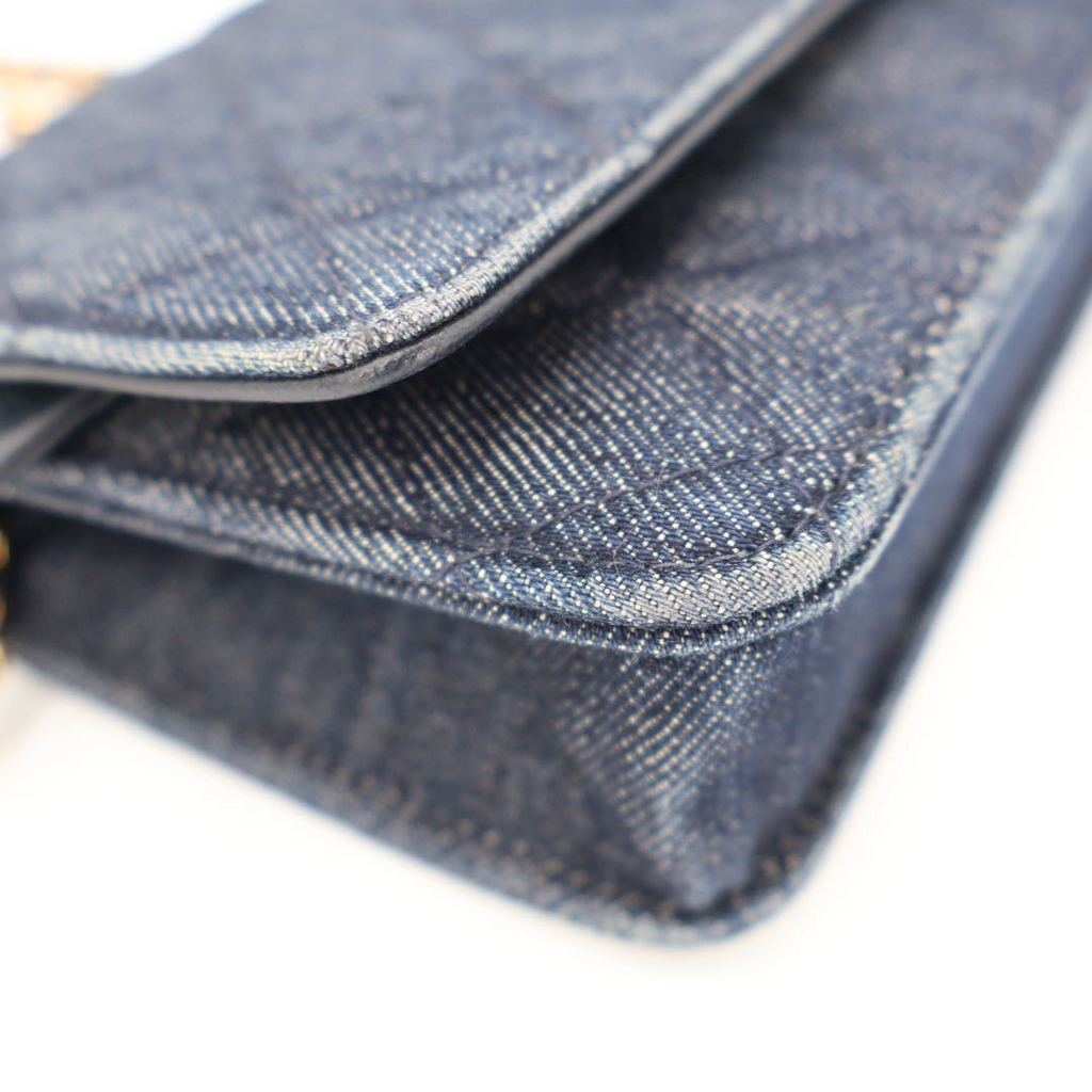 Chanel Wallet with Chain 2.55 Denim — view 2