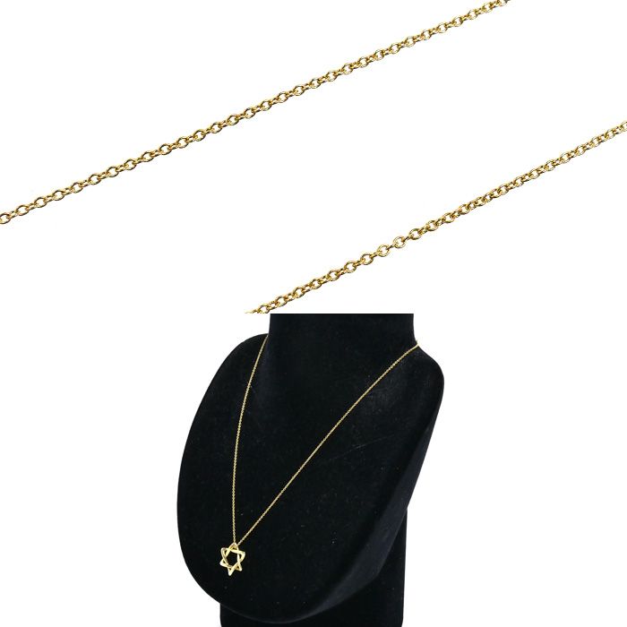 Tiffany & Co 18k Yellow Gold Star of David Necklace 40 cm — view 4