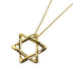Tiffany & Co 18k Yellow Gold Star of David Necklace 40 cm