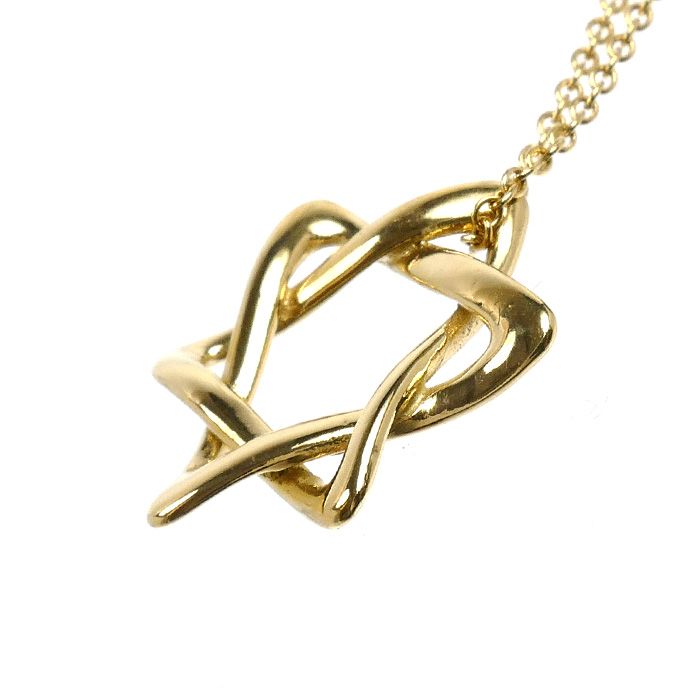 Tiffany & Co 18k Yellow Gold Star of David Necklace 40 cm — view 3