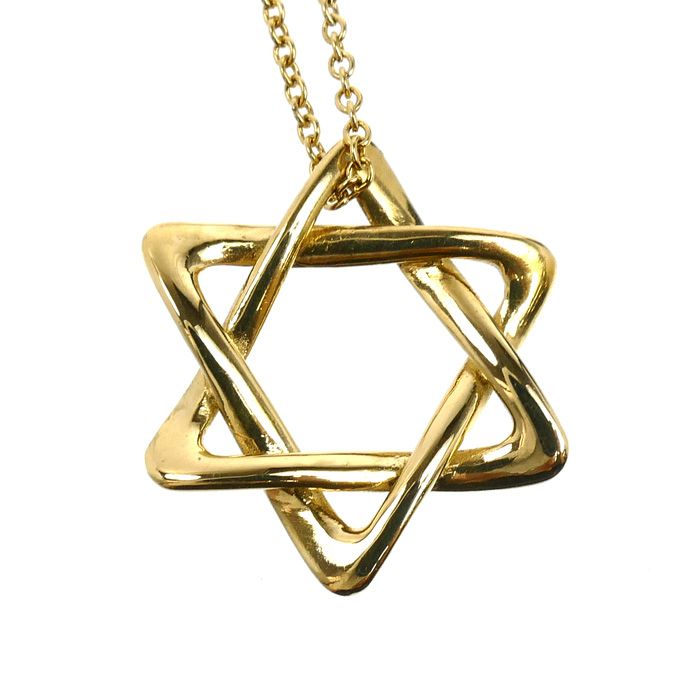 Tiffany & Co 18k Yellow Gold Star of David Necklace 40 cm — view 2