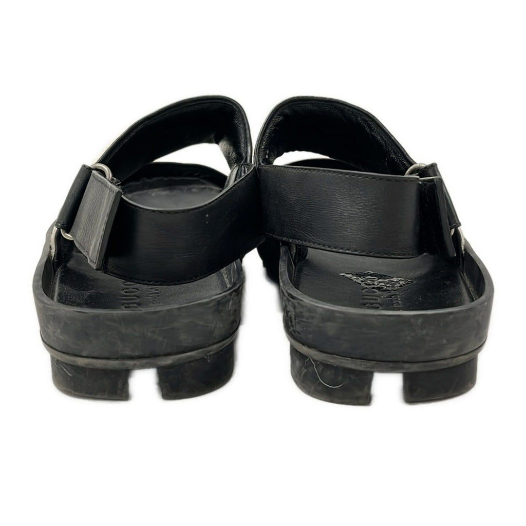Gucci Sandals Ivory Black Red Leather — view 3