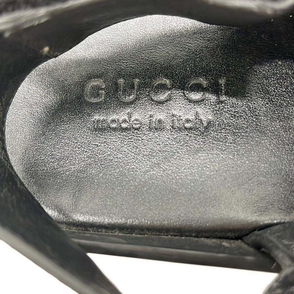 Gucci Sandals Ivory Black Red Leather — view 5
