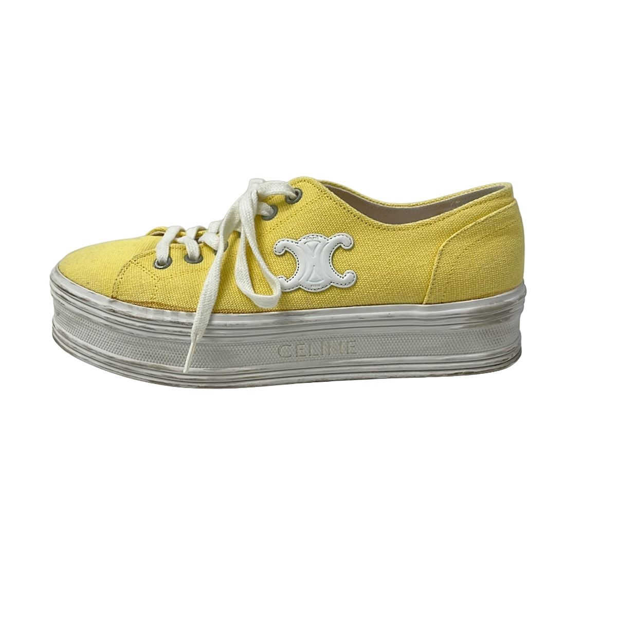Celine Sneakers 37 Light Yellow White