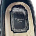 Dior Shoes 36.5 Silver Black Braided Espadrilles Leather — view 5