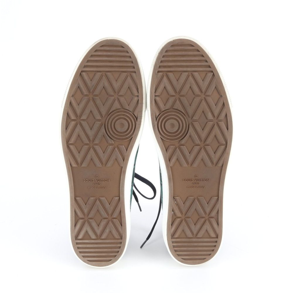 Louis Vuitton Check Tattoo Line 10 Leather High Cut Sneakers Lace Up Shoes — view 6
