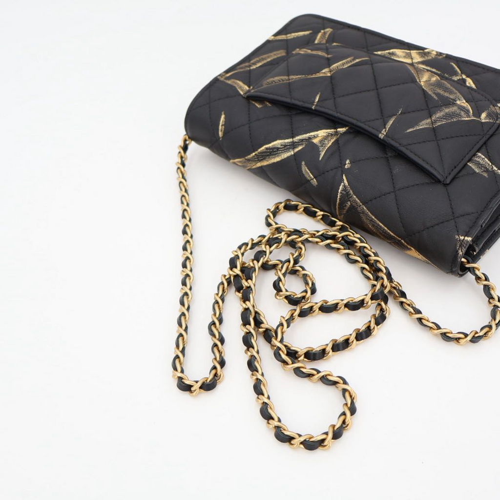 Chanel Quilted Chain Wallet Lambskin Shoulder — view 7