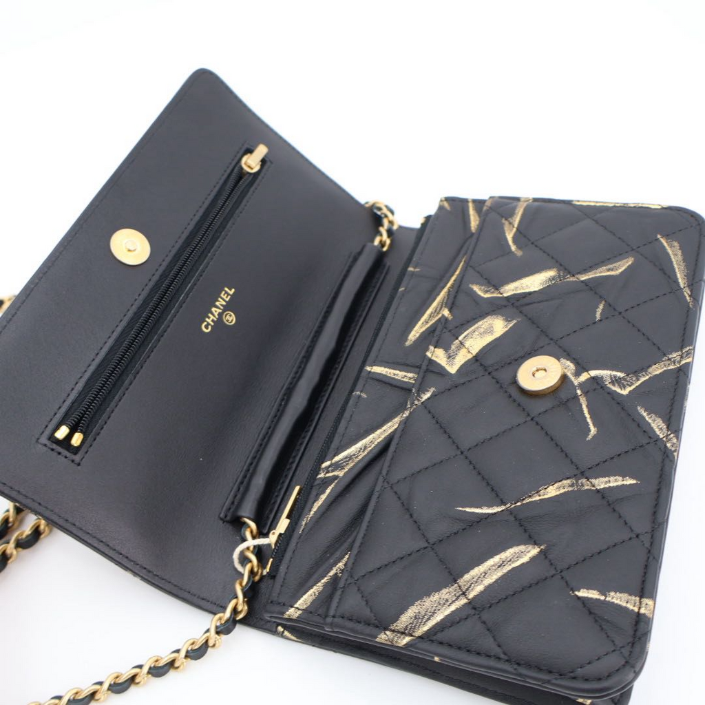 Chanel Quilted Chain Wallet Lambskin Shoulder — view 5