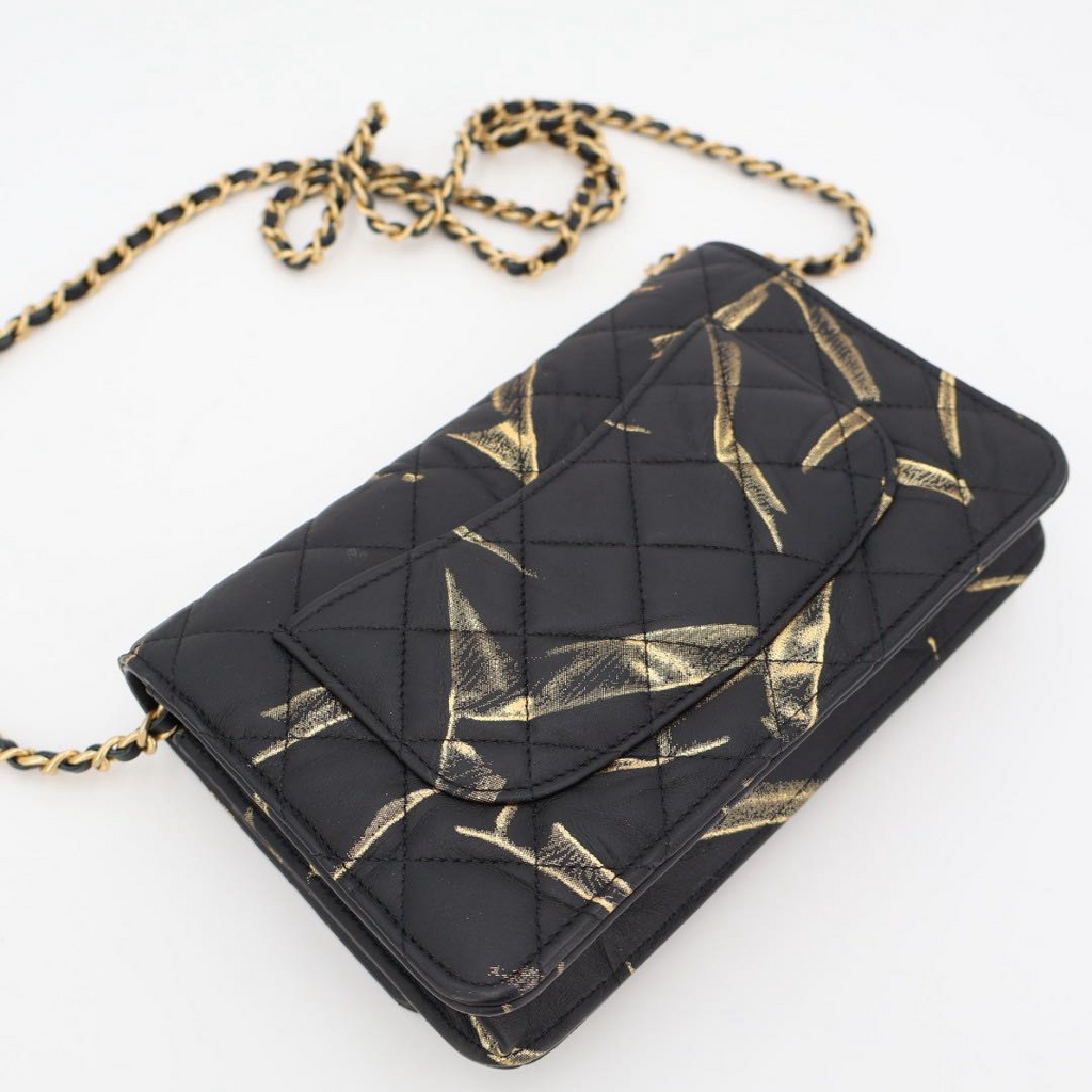 Chanel Quilted Chain Wallet Lambskin Shoulder — view 8