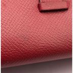 Hermes Bearn Key Case Red Silver Leather Quadruple Strand Key Holder — view 7