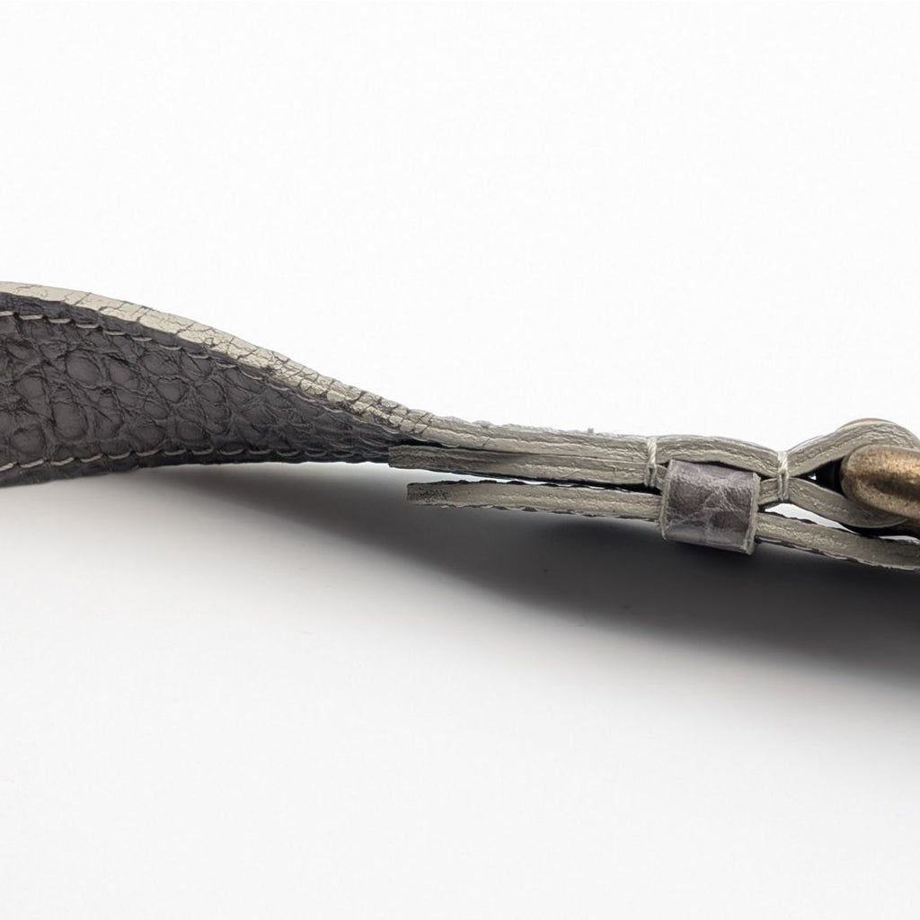 Louis Vuitton Shoulder Strap Leather Gray — view 3