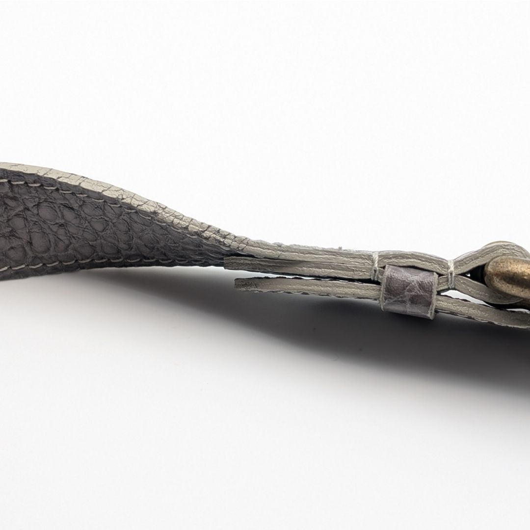 Louis Vuitton Shoulder Strap Leather Gray — view 3