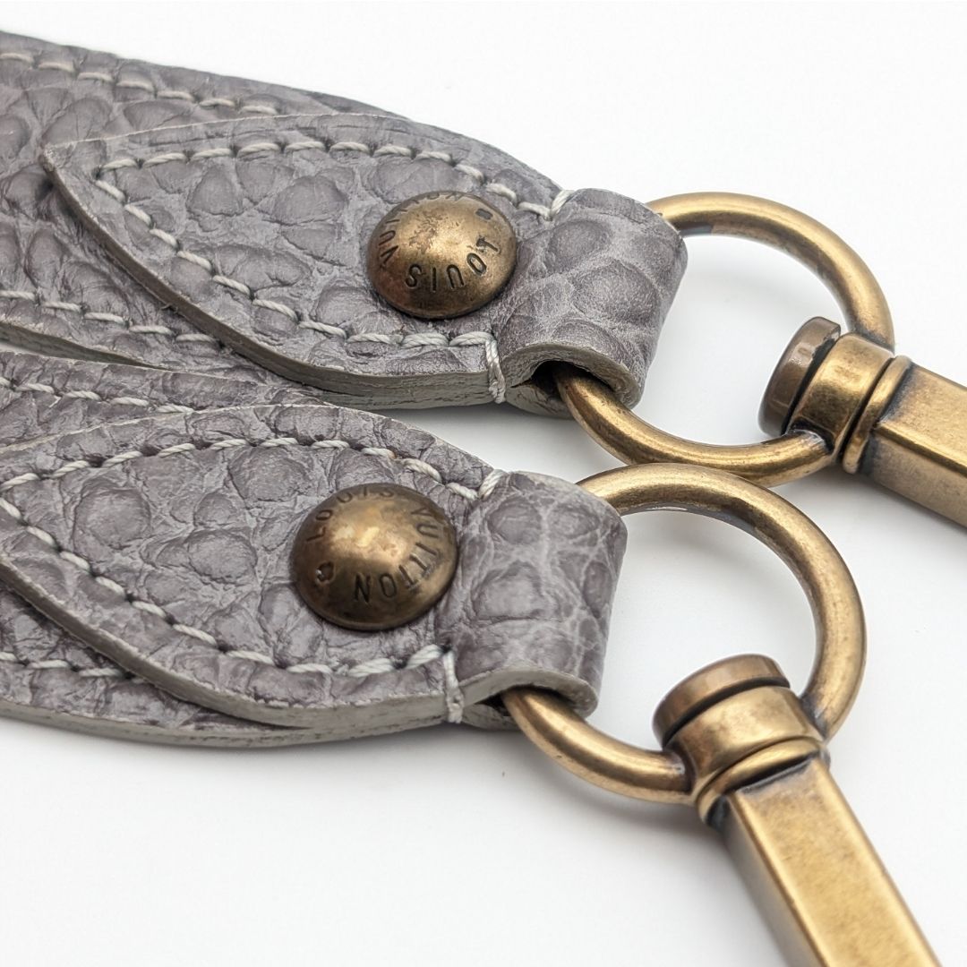 Louis Vuitton Shoulder Strap Leather Gray — view 6